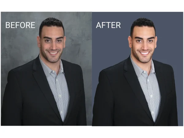 Do corporate business headshot retouch